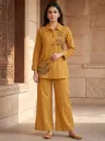 Mustard Pure Cotton Coord Set