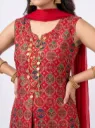 Red Printed Patiala Salwar Suit