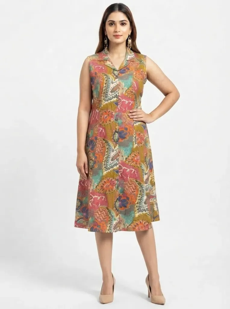 Multicoloured Shirt Dress